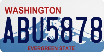 WA license plate ABU5878