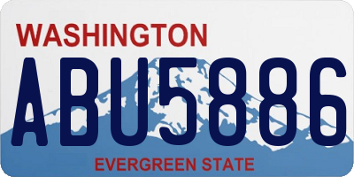 WA license plate ABU5886