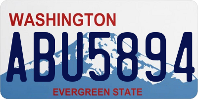 WA license plate ABU5894
