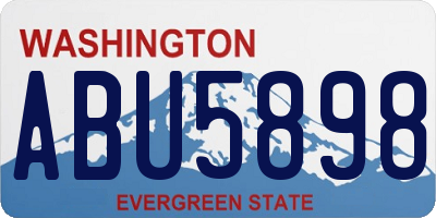 WA license plate ABU5898