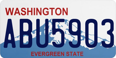 WA license plate ABU5903