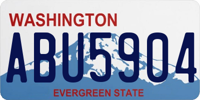 WA license plate ABU5904
