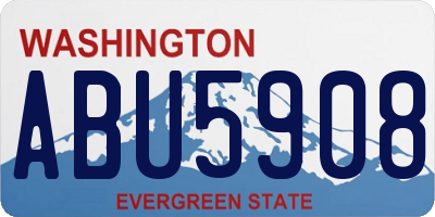 WA license plate ABU5908