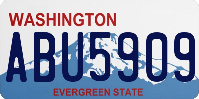 WA license plate ABU5909
