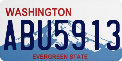 WA license plate ABU5913