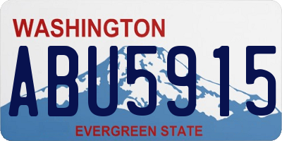 WA license plate ABU5915