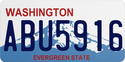 WA license plate ABU5916