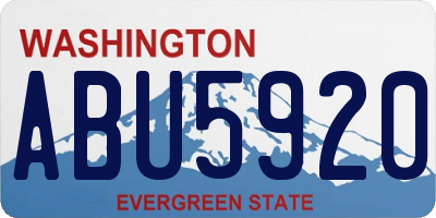 WA license plate ABU5920