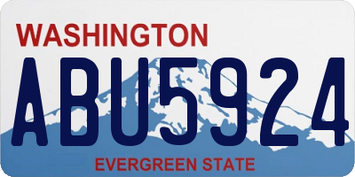 WA license plate ABU5924