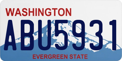 WA license plate ABU5931