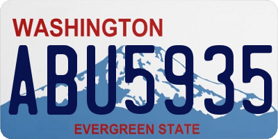 WA license plate ABU5935