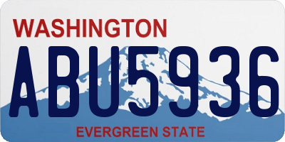 WA license plate ABU5936
