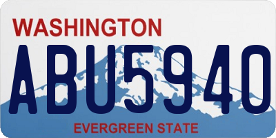 WA license plate ABU5940
