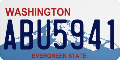 WA license plate ABU5941