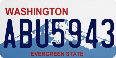 WA license plate ABU5943