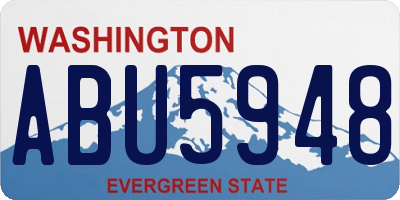 WA license plate ABU5948