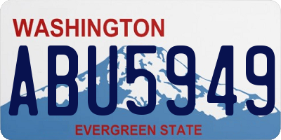 WA license plate ABU5949