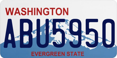 WA license plate ABU5950