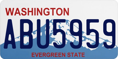 WA license plate ABU5959