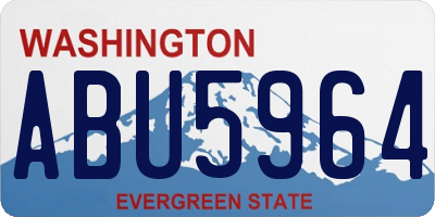 WA license plate ABU5964