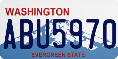 WA license plate ABU5970
