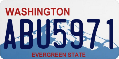 WA license plate ABU5971