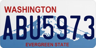 WA license plate ABU5973