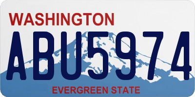 WA license plate ABU5974