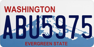 WA license plate ABU5975