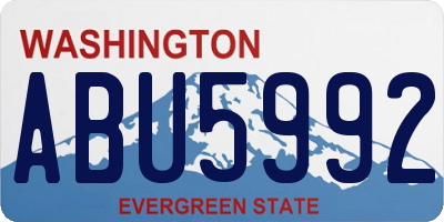 WA license plate ABU5992