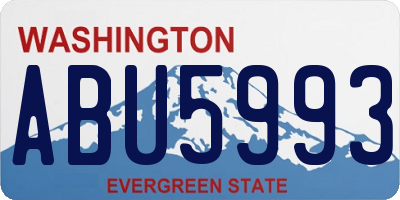 WA license plate ABU5993