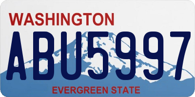 WA license plate ABU5997