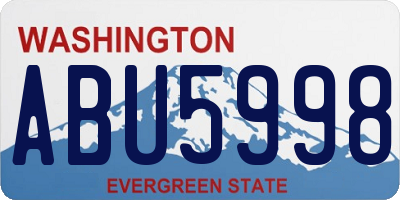 WA license plate ABU5998