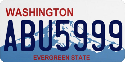 WA license plate ABU5999