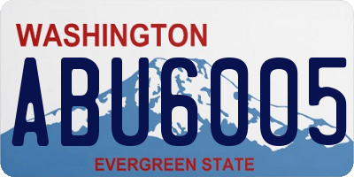 WA license plate ABU6005