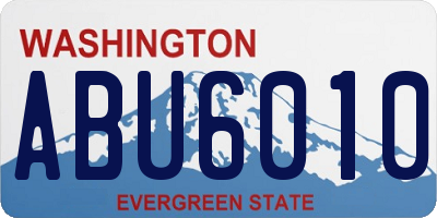 WA license plate ABU6010