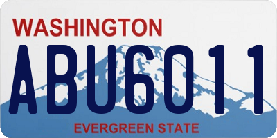 WA license plate ABU6011