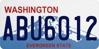 WA license plate ABU6012
