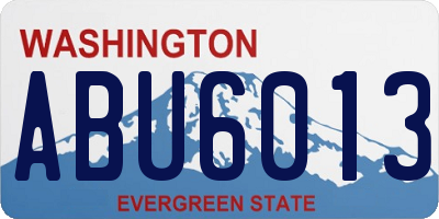 WA license plate ABU6013
