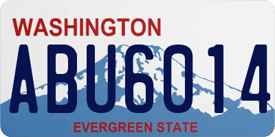 WA license plate ABU6014