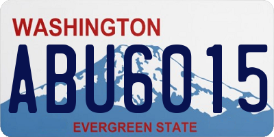 WA license plate ABU6015