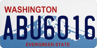 WA license plate ABU6016