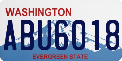 WA license plate ABU6018