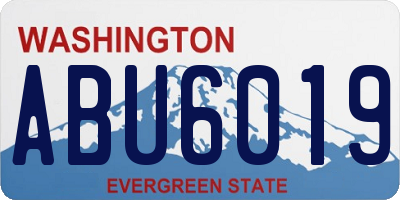 WA license plate ABU6019