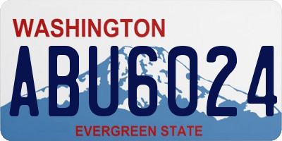 WA license plate ABU6024