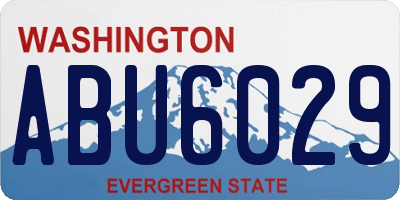 WA license plate ABU6029