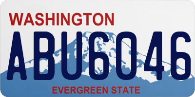 WA license plate ABU6046