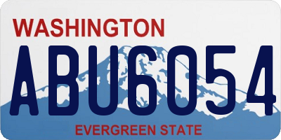WA license plate ABU6054