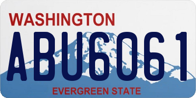 WA license plate ABU6061