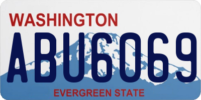 WA license plate ABU6069
